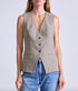 Helena V Neck Vest - Moss